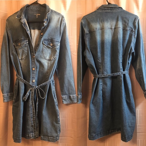 plus size jean duster